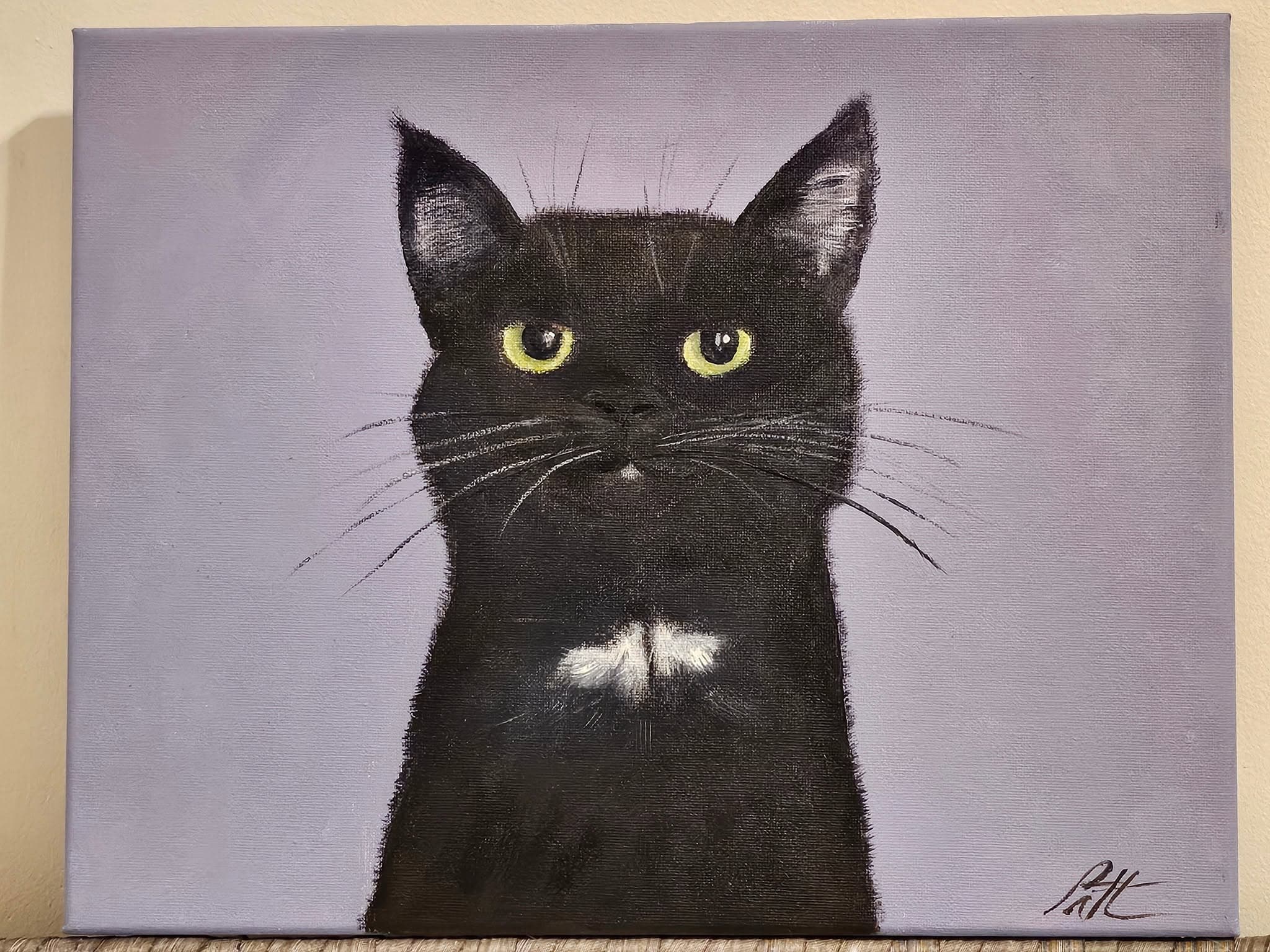 Acrylic portrait of Blackberry by Patt